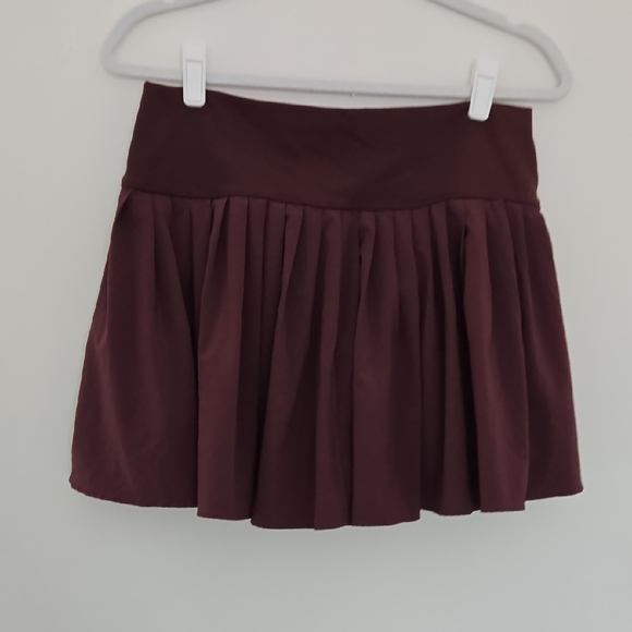 Arie Offline Maroon Pleated Athletic Skirt Preppy Athleasure Spring XL - Picture 4 of 7